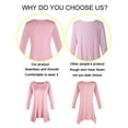 thumbnail image 6 of LELINTA Womens Swing Tunic Tops 3/22 Sleeve Flattering Comfy Tunic Loose Fit Flowy T-Shirt Dress,Army Green/ Wine Red/ Grey/ Pink/ Blue, 6 of 6