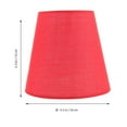 thumbnail image 2 of OULII Lamp Shades Square Red Fabric Lamp Shade for Home Decor 1Set, 2 of 5