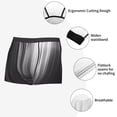 thumbnail image 3 of Yiaed Monochrome Abstract Lines Print Men's Soft Cotton Boxer Shorts Breathable Boxers Underwear Moisture-Wicking Underwear Stretch Boxer Briefs for Man-Large, 3 of 5