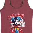 thumbnail image 3 of Disney - Americana - Mickey Mouse USA Flag - Women's Racerback Tank Top, 3 of 5