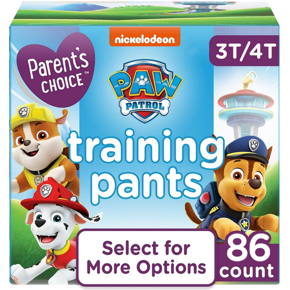Paw Patrol Training Pants for Boys, 3T/4T, 86 Count (Select For More Options)