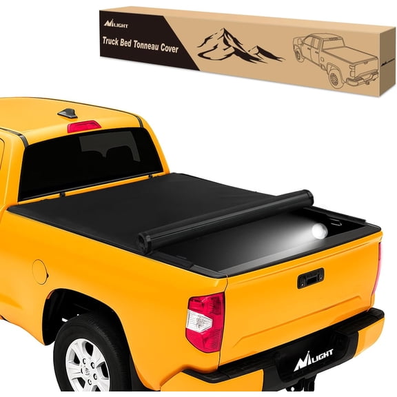 Nilight Soft Roll-Up Tonneau Cover Compatible with Toyota Tundra 2007 2008 2009 2010 2011 2012 2013 2014 2015 2016 2017 2018 2019 2020 2021–6.5ft Truck Bed Cover