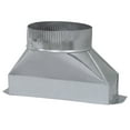 thumbnail image 2 of 6" Galvanized Transition Duct - 3-1/4 X 10 To 6" Round Rectangular HVAC Duct Pipe Fitting With Tape 2 of 12
