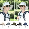 thumbnail image 2 of Large Brimmed Hat for Men's Outdoor Sunshade and Sunscreen Hat, Summer Sun, 2 of 9