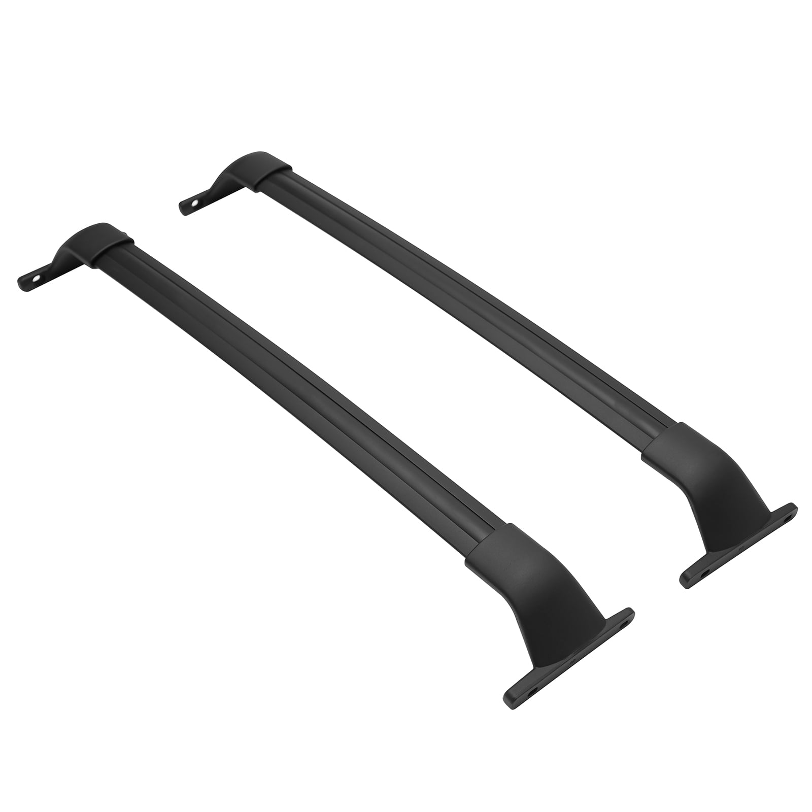 Ikon Motorsports Roof Rack Fits 2018-2024 Chevrolet Equinox & GMC Terrain Black Top Roof Rack Cross Bar Cargo Luggage Carrier Aluminum ABS