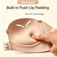 thumbnail image 6 of Women's Strapless Front Closure Push Up Bra, Non- Removable Straps, Wireless Seamless, 6 of 8