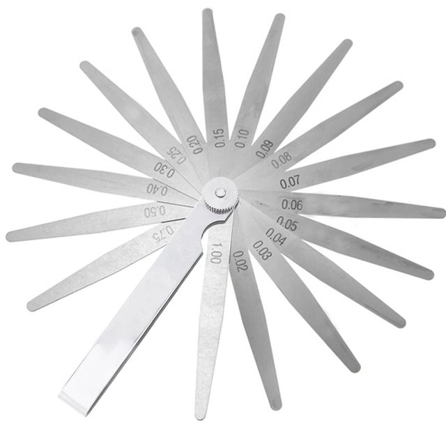 Riwesomey Calibre de espesores, medidas de longitud, calibre de relleno de 0,02-1mm, herramienta de diseño de trabajo doméstico con cuña de acero de Type6 NO6 Riwesomey TO000974-02B