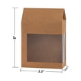thumbnail image 3 of Tall Paper Boxes With Window Kraft Paper 8X5.5X2.5 Gift Boxes 16 Pack, 3 of 3