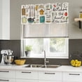 thumbnail image 4 of Kitchenware Curtain Valances for Windows, Kitchen Valance Window Treatments Panel 2 Pack, Vintage Kitchen Cooking Tool Retro Beige Rod Pocket Short Curtains for Bathroom Bedroom 42 x 12 Inch, 4 of 8
