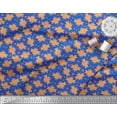 thumbnail image 2 of Soimoi Blue Poly Georgette Fabric Geometric Ikat Decor Fabric Printed Yard 42 Inch Wide, 2 of 3