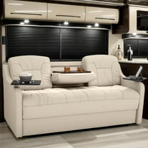Qualitex De Leon Console DX RV Sofa Bed - 78" Wide - Bisque Ultimate Leather