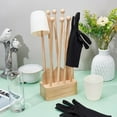 thumbnail image 5 of Plastic Bag Drying Rack Reusable Bag Cup Drainer Holder with 8 Sticks Pinewood Drying Rack for Drying Food Storage Bags Drinking Cups Bottles Dishcloths, 5 of 9