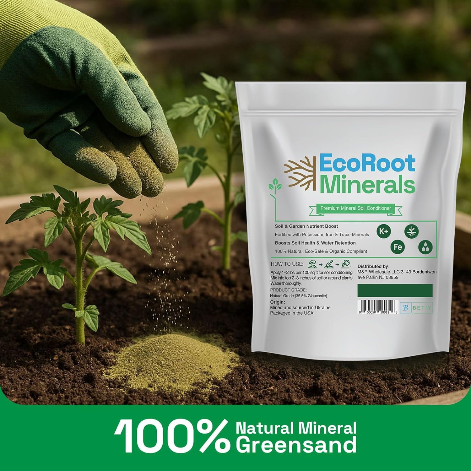 Greensand Soil Conditioner – Organic Fertilizer Natural Amendment for Garden, Lawn & Plants – Boosts Structure & Moisture Retention – High in Potassium & Iron (5LB)