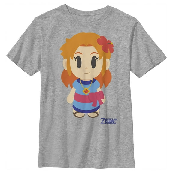 Boy's Nintendo Legend of Zelda Link's Awakening Marin Avatar Graphic Tee Athletic Heather Large