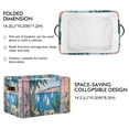 thumbnail image 2 of Yayeee Canvas Storage Basket with Handles for Shelves Fabric Bins Closet Organizer, Purple Seaside, 2 of 8