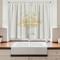 thumbnail image 2 of Ambesonne Adventure Kitchen Curtains, Vibrant View Travel, 55"x39", Earth Yellow Apricot, 2 of 3