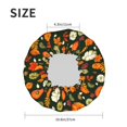 thumbnail image 4 of Kdxio Harvest Pumpkins Print Shower Cap for Women,Elastic and Reusable,Double Waterproof Layers Bathing Hat, 4 of 6