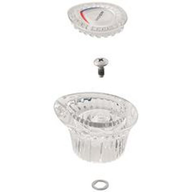 Moen Chateau Bathroom Handle Kit, Clear Knob