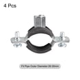 thumbnail image 3 of Unique Bargains 26 to 30mm Rigid Pipe Strap Clamps, Pipe Bracket Tube Clips 4 Pack, 3 of 5