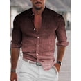 thumbnail image 1 of Camisa de hombre con estampado 3D degradado para exteriores, de calle, de manga larga, con botones, ropa estampada, ropa de diseñador de moda, informal, transpirable, 1 of 6