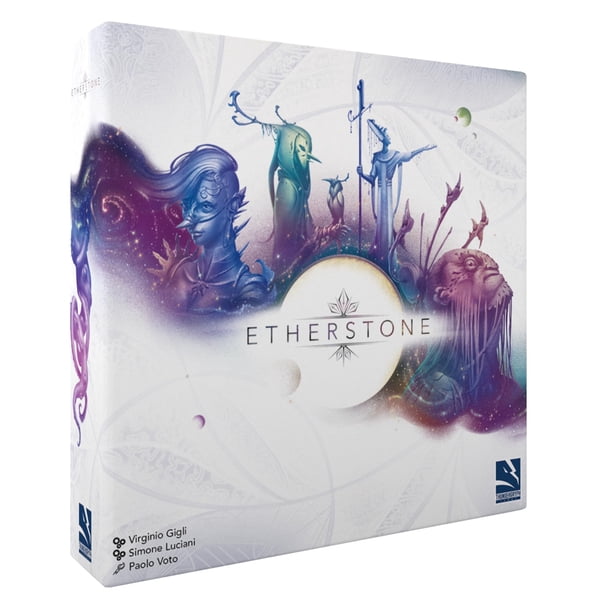 Juego de cartas Asmodee Etherstone: estrategia y selección de dados