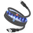 thumbnail image 1 of Magtame Magnetic Coiled iPhone Charger Cord, 3.3FT MFi Certified Lightning Cable Fast Charging, Tangle Free Data Transfer Cord Braided Compatible wit, 1 of 7