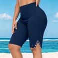 thumbnail image 2 of Posijego Women's Plus Size Biker Shorts Athletic Shorts High Waist Workout Running Yoga Gym Cycling Shorts with Side Slits, 2 of 6