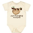 thumbnail image 3 of Inktastic Just Hanging Around with Cute Sloth Boys or Girls Baby Bodysuit, 3 of 5
