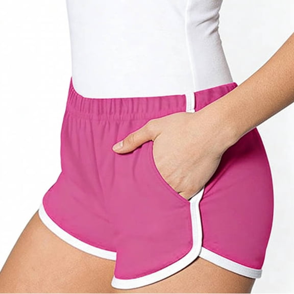 TaTaai Women's High Waisted Running Yoga Shorts with Pockets, Stretchy Compression Athletic Bottoms, Summer Casual Workout Pants for Gym and Cycling Gift