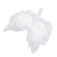 thumbnail image 1 of Alas de ángel de plumas blancas, adorno colgante, alas de vestir, decoraciones navideñas, decoración de de Navidad para actuaciones de bodas, 1 of 7
