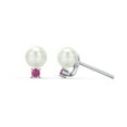 thumbnail image 1 of Freshwater Pearl with Birthstone Stud Earrings, 1 of 2