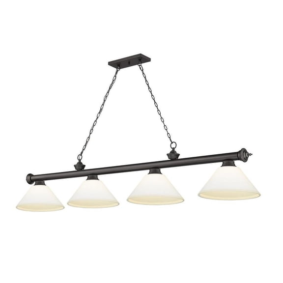 4 Light Billiard in Traditional and Classical Style-18.75 inches Tall and 14 inches Wide Bailey Street Home 372-Bel-4596762
