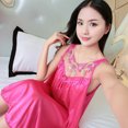 thumbnail image 1 of Camisones de satén de seda para mujer, ropa de dormir de encaje, Sexy pijama, lencería para el hogar, bata, ropa de estar por casa, 1 of 5