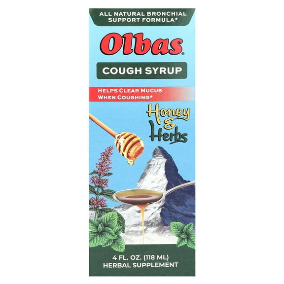 Olbas Cough Syrup, Honey & Herbs, 4 fl oz (118 ml)