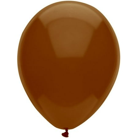 - 12 Inch Chestnut Brown Latex Balloons 72CT, 72 helium quality balloons per package By PartyMate