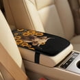 thumbnail image 3 of Xoenoiee Highland Cattle Sunflower Print 5 Pack Car Accessories Set with Car Seat Covers/Seat Belt Pads/Center Console Pad, Universal Fit PU Leather Car Decor Interior Accessories, 3 of 7