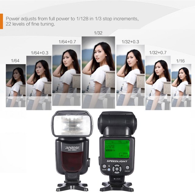 Andoer AD-960II pantalla LCD Universal GN54 de en-cámara Speedlite Flash para Nikon Canon Pentax DSL Andoer-2 Lámpara flash