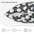 thumbnail image 3 of KLL Daisies Flowers Decorative Throw Pillow Covers Velvet Soft for Couch Sofa Bedroom Living Room Outdoor (No pillow core)- 18"x18", 3 of 5