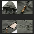 thumbnail image 3 of Kureaily Outdoor Men's Lightweight Jacket Lined Hooded Water Resistant Winter Hiking Windbreaker Jackets Detachable Hooded, 3 of 5