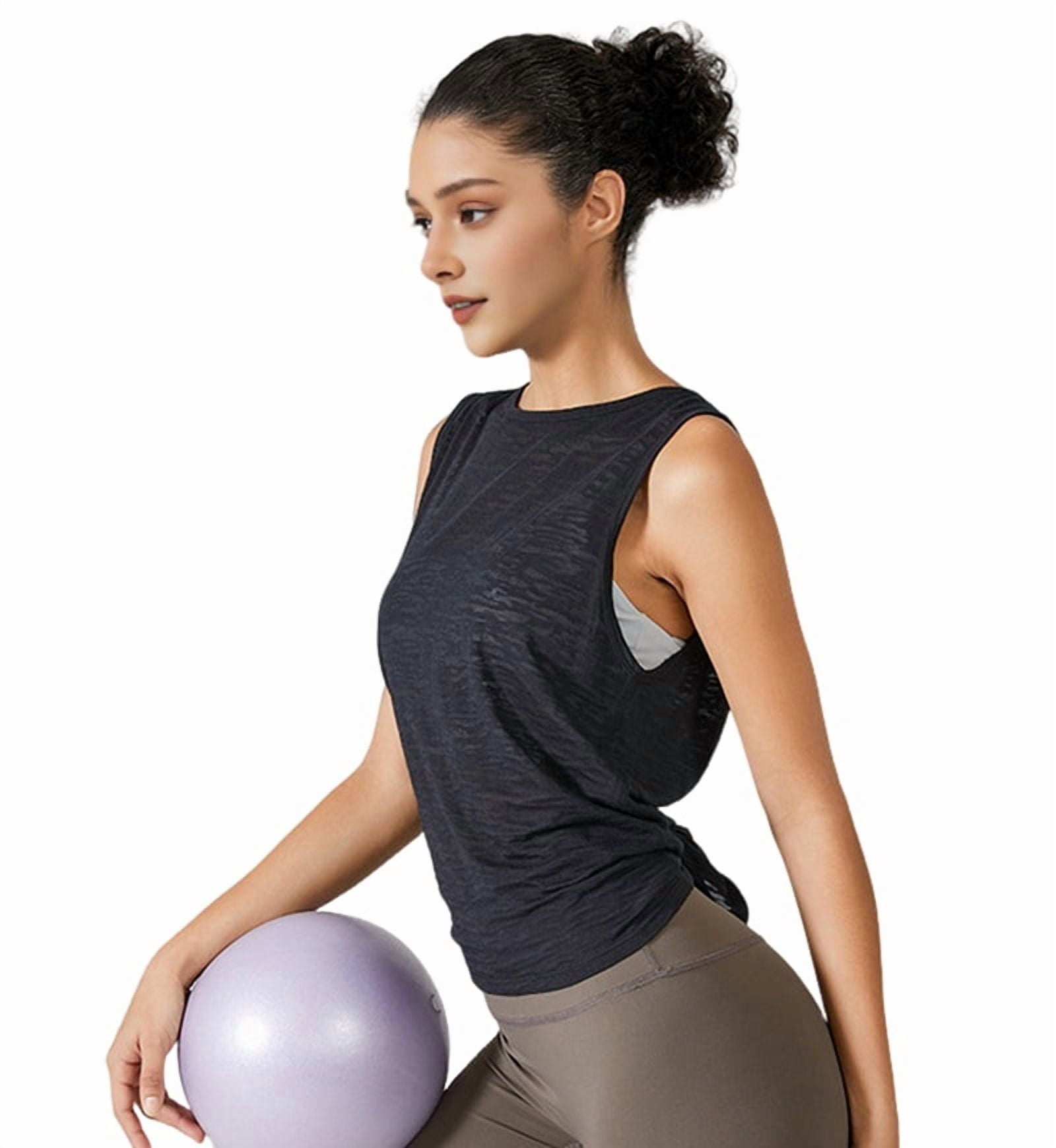 Sleeveless Quick-Drying Vest for Women, Sports Cover-Up, Running,Loose Large Size Yoga Clothes