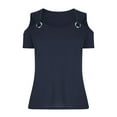 thumbnail image 5 of gbyLJF Shirts for Women Casualv Neck Tanks for Women Cute Sweatshirts for Women Womens Shirts/ Tops Navy XL, 5 of 5