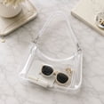 thumbnail image 5 of Clear Tote Bag with Zipper Adjustable Strap Transparent Shoulder Bag for Concerts Sports Events Work,White-14x19.5x7 cm, 5 of 5