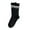 N, variant on Yubnlvae Women's White Mid-Calf Socks - Autumn/Winter Vintage Striped Embroidered Lettering B, One Size
