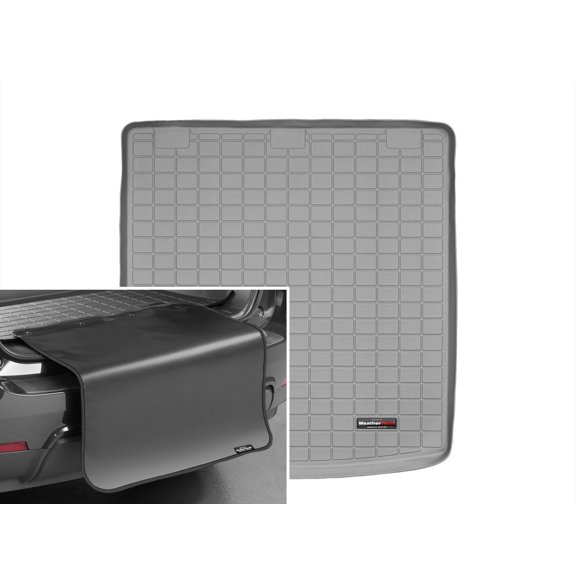 WeatherTech Cargo Trunk Liner with Bumper Protector compatible with VW Jetta SportWagen, Jetta - Behind 2nd Row w/ Bumper Protector, Grey