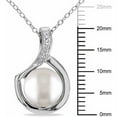 thumbnail image 2 of Everly Women's Cultured Pearl and Diamond Sterling Silver Necklace, 2 of 4