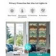 thumbnail image 4 of Window Privacy Film, Green Brown Paw Prints UV Sun Blocking Window Tint Film Heat Control One Way Blackout Window Film, Country Farmhouse Retro Wood Non Adhesive Static Cling Sticker 17.7x78.7 In, 4 of 7