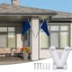 thumbnail image 5 of Double FlagPole Bracket Holder, V Shape Aluminum Alloy Flagpole Wall Mount Bracket Windproof Flag Br, 5 of 5