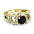 thumbnail image 3 of 2.50 Carat Latest Round Cut Natural Diamond (F-G/VS1) & Black Onyx Gemstone Anniversary Ring for Women Solid 14K Yellow Gold Size 7 by Diamond-Capitals, 3 of 8