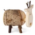 thumbnail image 2 of Wooden Reindeer Banks - Animal Figurine Coin Holder for Girls & Boys - Wooden Saving Money Box, 2 of 6