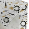 thumbnail image 4 of Ambesonne Galaxy Grommet Curtain, Falling Star Space Pattern, 50"x63", Grey Camel and White, 4 of 5